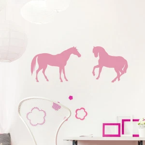  Wandtattoo Pferde, Pony, Reiten, Wandsticker, Wandaufkleber, Wanddekoration - Bild 1 von 2