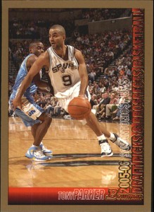 2005-06 Bowman Gold San Antonio Spurs Basketball Card #108 Tony Parker