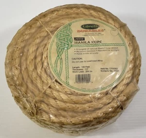 I) Vintage Librett Durables Premium 100 Fuß 1/2 Zoll Rolle Manila Seil - Bild 1 von 11