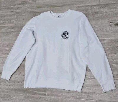 Uniqlo X Disney X Joshua Vides White Graphic Mickey Sweatshirt Womens Sz Large - Image 1 of 4