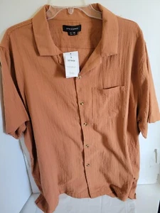 Cotton On Garments Men's XXL* Terracotta Brown Riviera Short Sleeve Woven - Picture 1 of 7