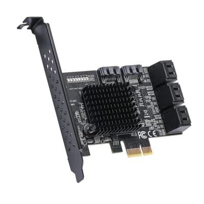 Карта расширения PCI-E3.0 до 8 портов SATA 3.0 6 Гбит/с PCI Express x1 ASMedia ASM1166 - Изображение 1 из 3