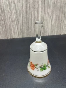 Glass Bell Roses Crystal mouth blown hand cut 5.5" tall - Picture 1 of 11