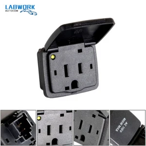 Black Center Console Rear 110V 150-400W Power Outlet For Ford F150 2015-2016 - Picture 1 of 12