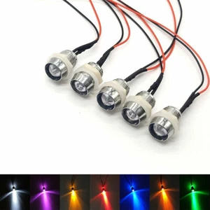 10mm 3V 6 9V 12V~220V Bright Pre-Wired LED With Holders 13mm Panel Mount DIY - Picture 1 of 10