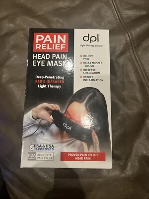 Máscara de ojos dpl alivio del dolor de cabeza terapia de luz roja caja sellada Foto 1 de 4