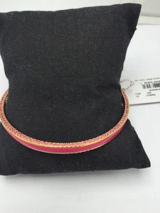 $58 Kate Spade Hidden Crystal Bangle Bracelet Pink Enamel "The Bangles" 235 D - Picture 1 of 6