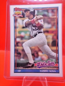 1991 TOPPS SAMMY SOSA # 414 BASEBALL ERROR CARD WRONG BIRTHDAY TOP ZUSTAND - Bild 1 von 7
