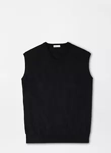 NWT - Peter Millar Men's Autumn Crest V-Neck Merino Wool Vest Black Large - Picture 1 of 4