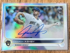 2022 Topps Chrome | RA-AA Aaron Ashby Refractor Auto /499 | Milwaukee Brewers RC