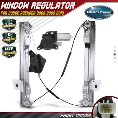 Conjunto de regulador de ventana delantera izquierda y motor para Dodge Avenger 2008-2010 6 pines Foto 1 de 4