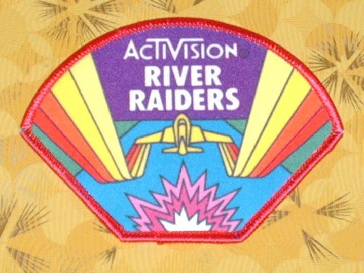 👀🕹~Atari Video Game Vintage 80's Activision Award Patch - River Raiders ~