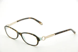 Authentic Tiffany & Co. TF 2066 8134 50mm Havana Blue Gold 50mm Glasses Italy - Picture 1 of 12
