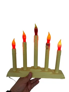 Vintage Plastic Christmas  Light Candle-opera Candolier 5 Lamps   - Picture 1 of 7