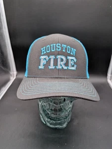 Houston Fire Department Hfd Local 314 grau neon blau Netz Druckknopflasche Mütze - Bild 1 von 4