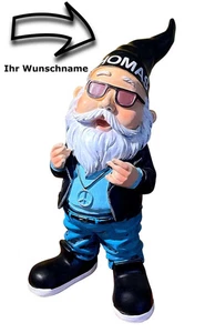 Gartenzwerg Gartenfigur Rocker mit Wunschname - Namensgeschenk - Bild 1 von 9
