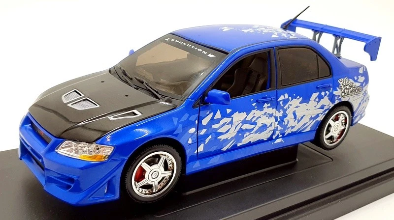 Ertl escala 1/18 diecast 33700 - 2002 Mitsubishi Lancer Evolution VII - azul Foto 1 de 4