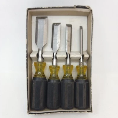 Vintage 4 Piece FULLER Chisel Set 1”, 3/4”, 1/2” and 1/4"  - Image 1 of 4