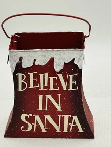 Believe In Santa Blechkorb. Gebraucht - Bild 1 von 8