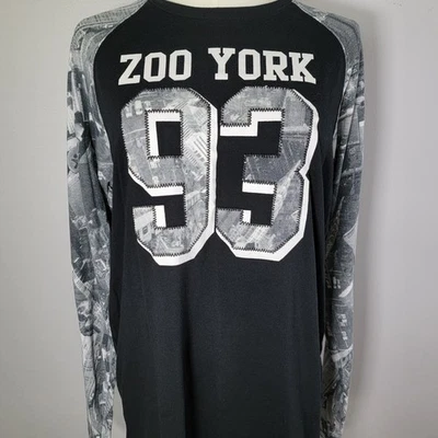 Camisa gráfica Zoo York 93 para mujer XL negra blanca City Skyline ropa de calle informal Foto 1 de 4
