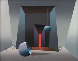 Rare Kurt Larisch 1913 - 2009 Original Surrealism Untitled Artist Proof Print - Picture 1 of 5