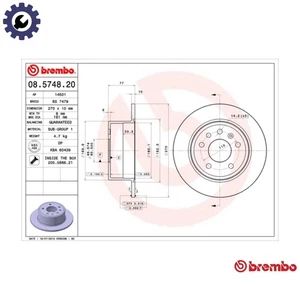 2x BRAKE DISC 08.5748.20 FOR VAUXHALL CALIBRA CAVALIER/Mk/III OPEL 4cyl CALIBRA - Picture 1 of 10