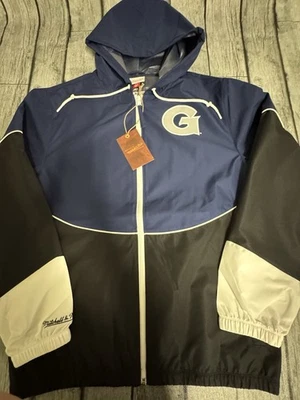 Chaqueta cortavientos ligera mediana Mitchell & Ness Georgetown Hoyas para hombre nueva con etiquetas Foto 1 de 4