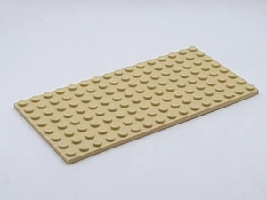 Lego® 92438 Bau Platte 8x16 tan beige beidseitig bebaubar Int. Shipp. - Bild 1 von 1