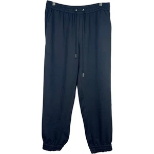 Aritzia Wilfred Women's Buffon Crepe Jogger Casual Black Pants Pull-on Size M - Picture 1 of 13