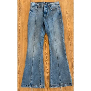 Express Flare High Rise Light Wash Jeans 4 Short - Picture 1 of 6