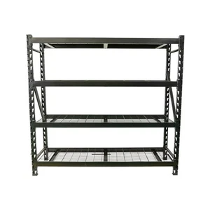 VIC NEW Stratco Heavy Duty 4 Shelf Wire Unit Powder Coated Black - Picture 1 of 1