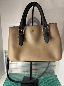 KATE SPADE BROWN HANDBAG PURSE TOTE SHOULDER BAG. Loose Threading Right Corner - Picture 1 of 5