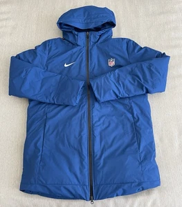 Nike NFL Team Issued Down Hooded Parka Jacket Blue DC3054-431 Mens Size Medium - Picture 1 of 7