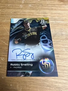 2023 Bowman Platinum Top Prospects Robby Snelling Auto #TOP-38 Padres Marlins - Bild 1 von 3
