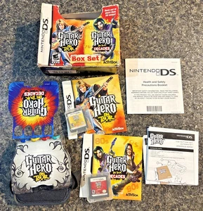 Nintendo DS Guitar Hero on Tour & on Tour Decades cofanetto raro HTF Grip Skins - Foto 1 di 24