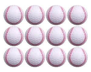 White Dimpled Baseballs with Red Seams | High-Durability for Pitching Machine... - Bild 1 von 6