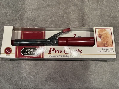Vidal Sassoon Pro Curls 3/4" Curling Iron 2 Heat Settings Model VS-101 NEW - Image 1 of 4