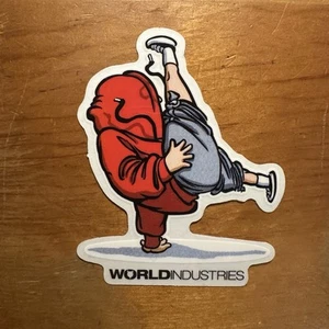 Vintage 90er World Industries "Breakdancer" Skateboard Sticker - Bild 1 von 3