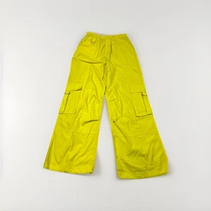 Sweet Envy Women’s Yellow Wide Leg Cargo Pants Size M Pockets Streetwear - Picture 1 of 8