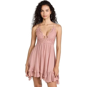 Free People Lagenlook Adella Kleid Rose Rosa Größe XS - Bild 1 von 13