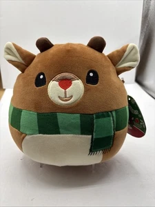Neu mit Etikett Squishmallows 2024 Rudolph das Rentier 60. Jahrestag Plüsch 8 Zoll - Bild 1 von 9