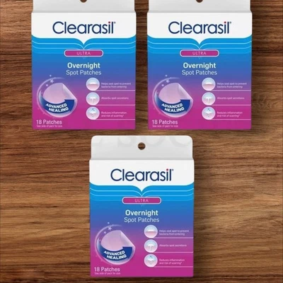 3 Pack Clearasil Rapid Rescue Healing Spot Hydrocolloid Patches 18ct X Lot of 3 - Image 1 of 2
