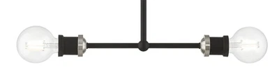 Livex Lighting 47162 Lansdale 2 Light 5"W Commercial Linear - Black / Brushed - Image 1 of 4
