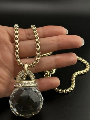 Collar Gota Colección Off Park Cristal Blanco Tono Oro Foto 1 de 4