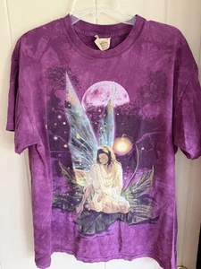 The Mountain Hemd Herren Large lila Batik Fairy Moon Grafik 2004 USA - Bild 1 von 4
