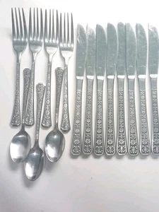 Interpur Florenz 8 Petal Flatware Lot - Picture 1 of 3