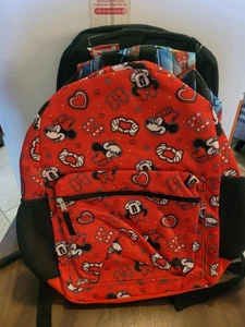 Nueva Mochila Disney Minnie Mouse Estampada Completa Roja Nueva con Etiquetas - Imagen 1 de 2
