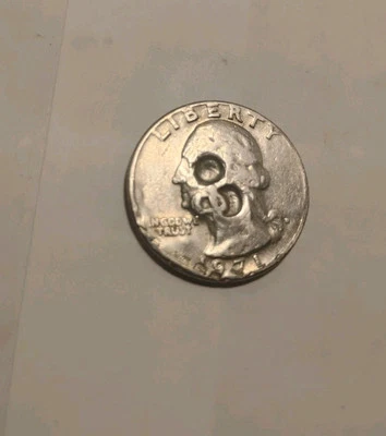 1971 D Quarter Multiple Severe Strike Through Errors - Image 1 of 2