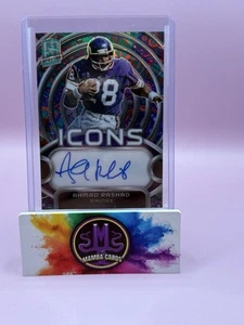 Ahmad Rashad Vikings Icons Spectra Auto Bookend 5/5 - Picture 1 of 2