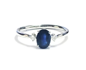 Wunderschöner 14k natürlicher Saphir und Diamant Ring - Bild 1 von 10